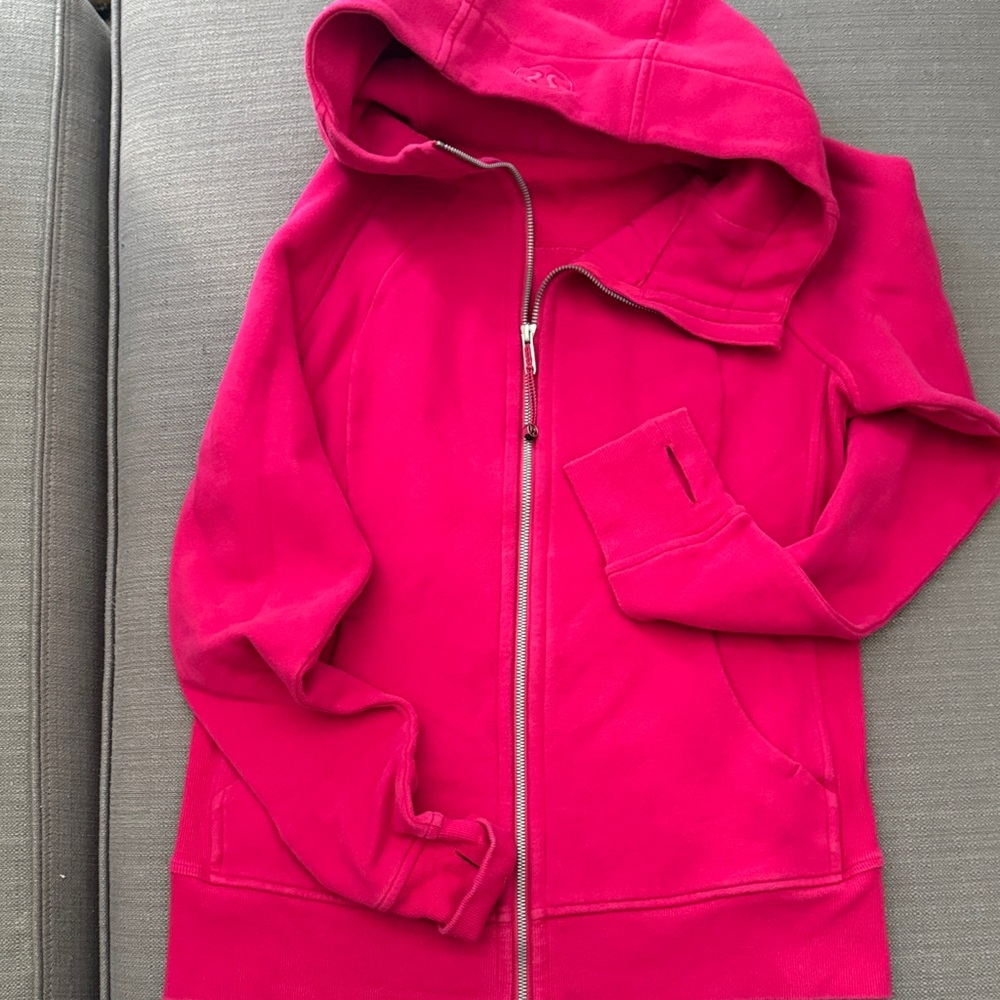 Lululemon Scuba Zip Up Pink Hoodie